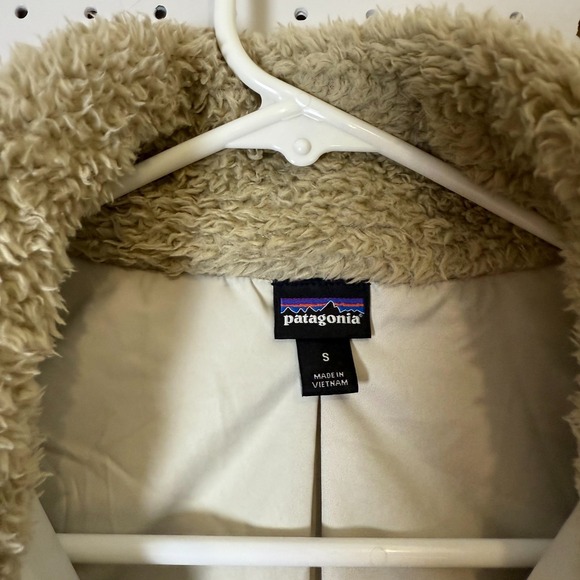 Patagonia Los Gatos Fleece Vest Women's Small Beige Full Zip Collared Pockets - Picture 2 of 11